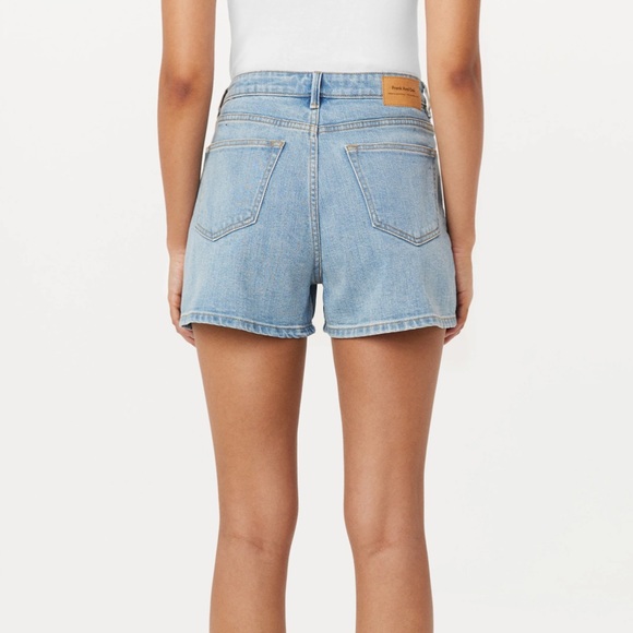 Frank and Oak Stevie Tapered Denim Short in Light Wash - Picture 2 of 13